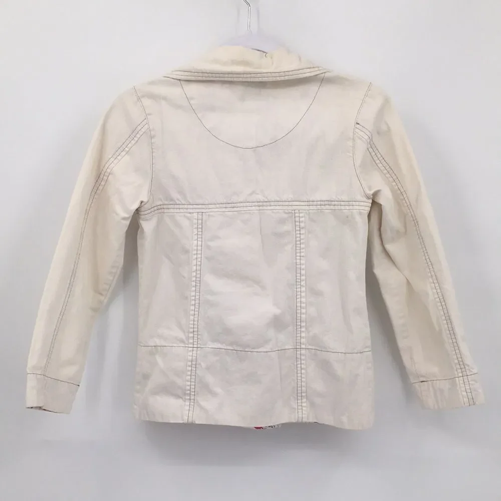 GAP Cream Double-Breasted Short Pea Coat